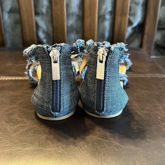 Call It Spring Strappy Denim Sandals - Picture 3 of 4